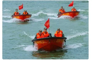 厂家应急产品玻璃钢冲锋舟 救援防汛双层救援艇 救护舟