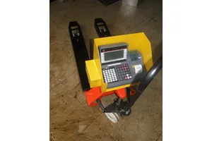 物流3吨打印称重叉车 3t称重液压搬运车秤 汉衡三吨带打印地牛秤