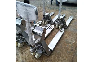 3吨不锈钢称重叉车 汉衡3t耐腐蚀液压叉车秤 3T带秤地牛