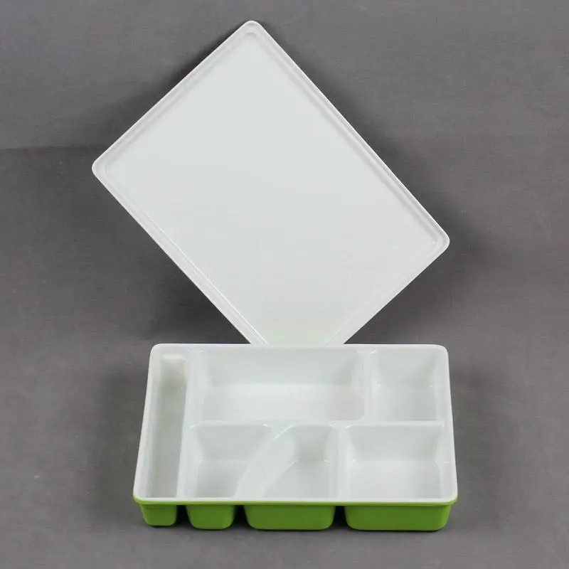 Wholesale Melamine Fast Food Dinner Plates Dishes, Melamine Rectangular Divided Dinner Plates