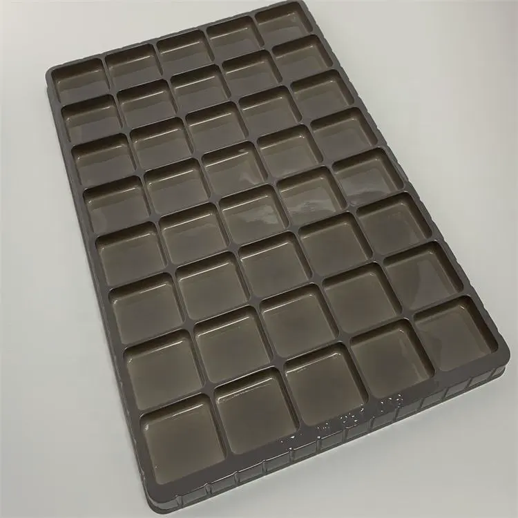 Customize Chocolate Tray Golden Color PS Plastic Blister Packaging Cookie Chocolate Tray