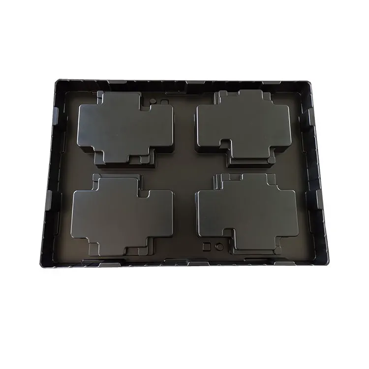 Custom Black Anti-static  ESD  Blister  Vacuum Forming Plastic Storage Parts Tray