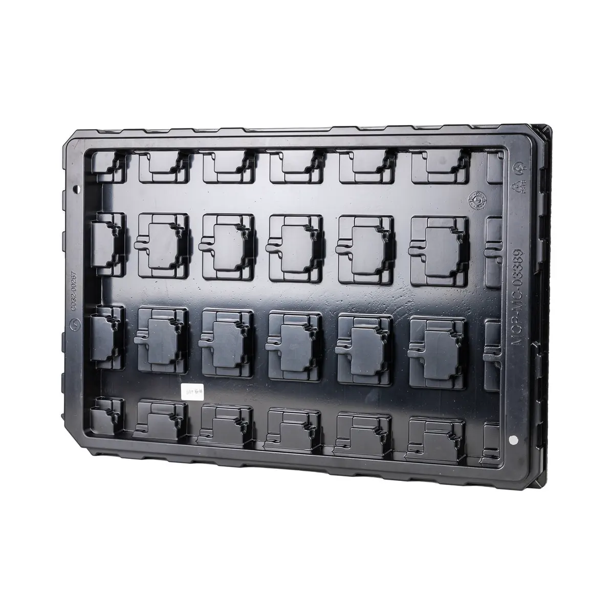 Leenol 3mm 5mm ESD Conductive Black Electronic Blister Tray