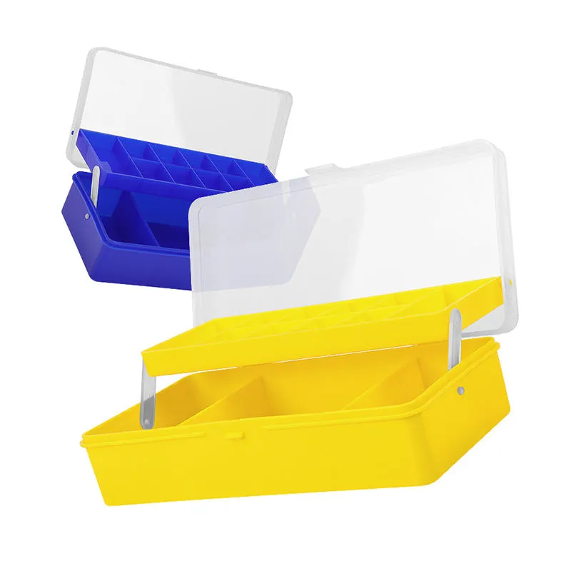 WEIHE Fishing Box Foldable Fishing Product Storage Boxes Two Layer Boxes High Quality Case