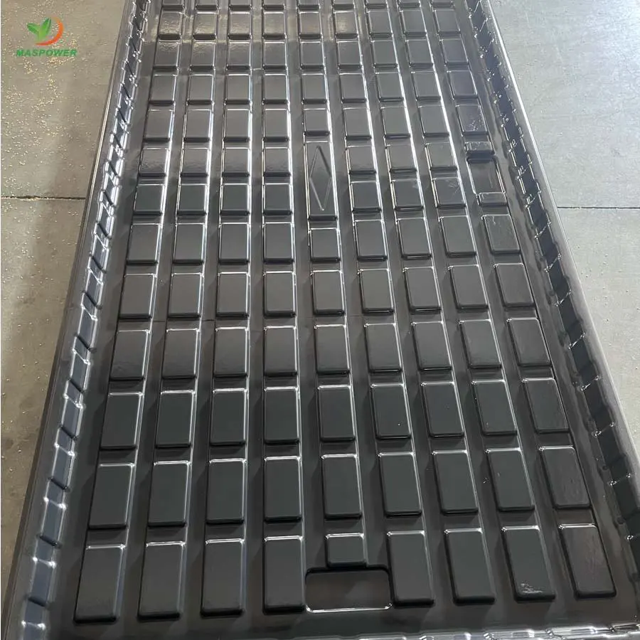Rolling 5x10 Plastic Flood Ebb and Flow Grow Tables Trays Bench 4x8 Black for Agricultural Hydroponics System with Led Poles