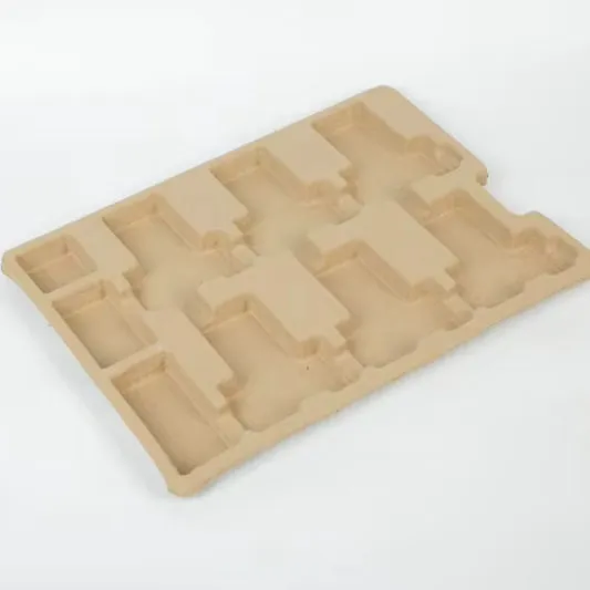 High-End Customizable Eco-Friendly Paper Pulp Box-Sustainable Protective Packaging with Four-Color Logo Printing Desktop Molding