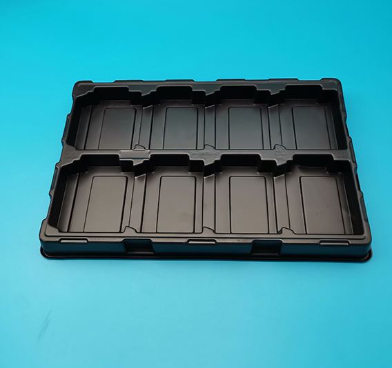 ESD IC Tray  Electronic Components Custom Black Plastic PCB Electronic Packaging Tray
