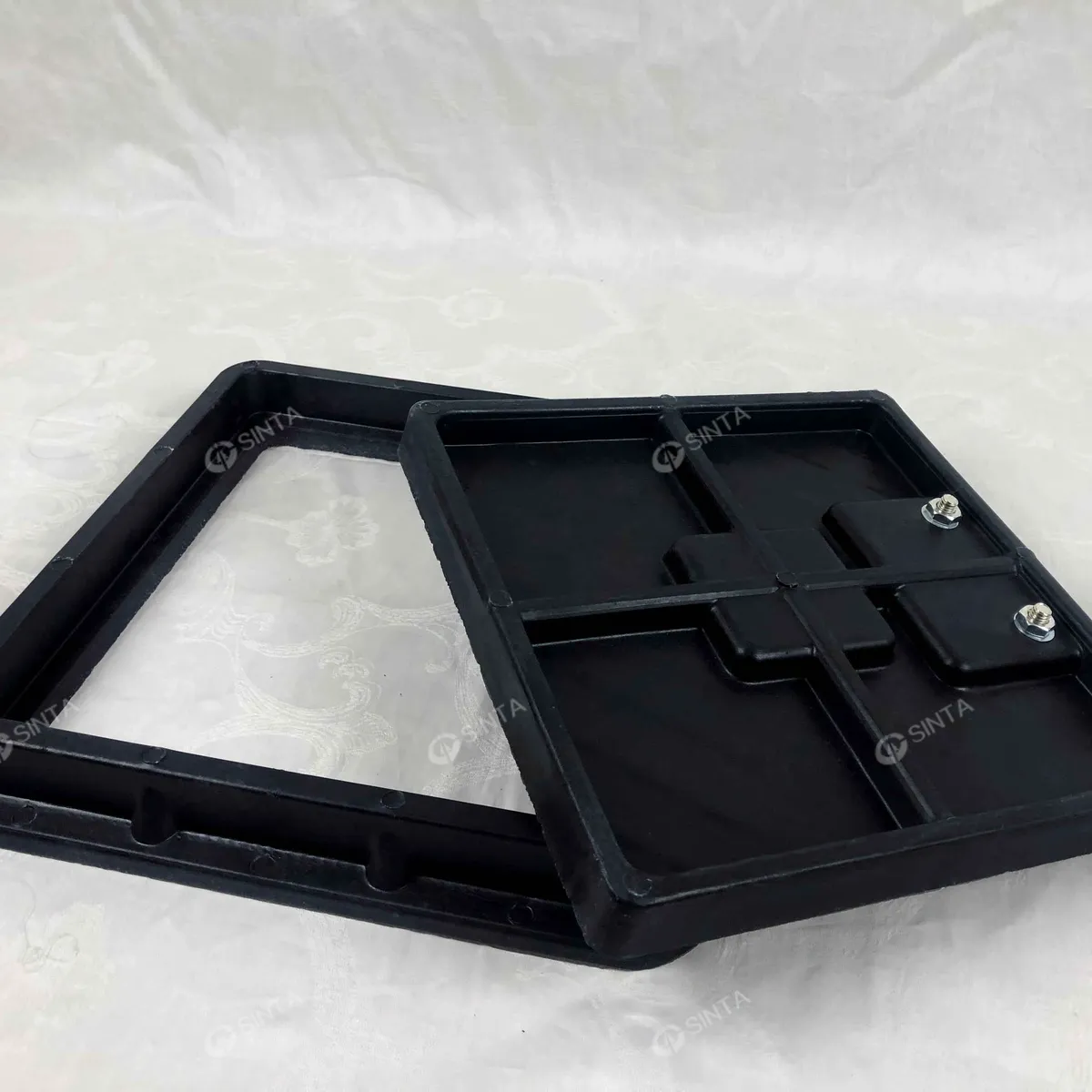 High-capacity Double-layer SMC Fiberglass square Manhole Covers Heavy-duty Manhole Covers for Municipal Roads and Sewers