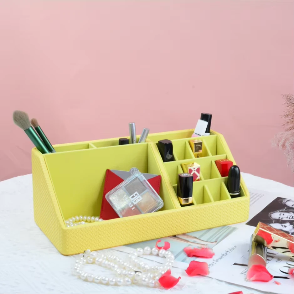 Custom High Quality Yellow Makeup Sets Cosmetics Box with Cosmetic Packaging Box
