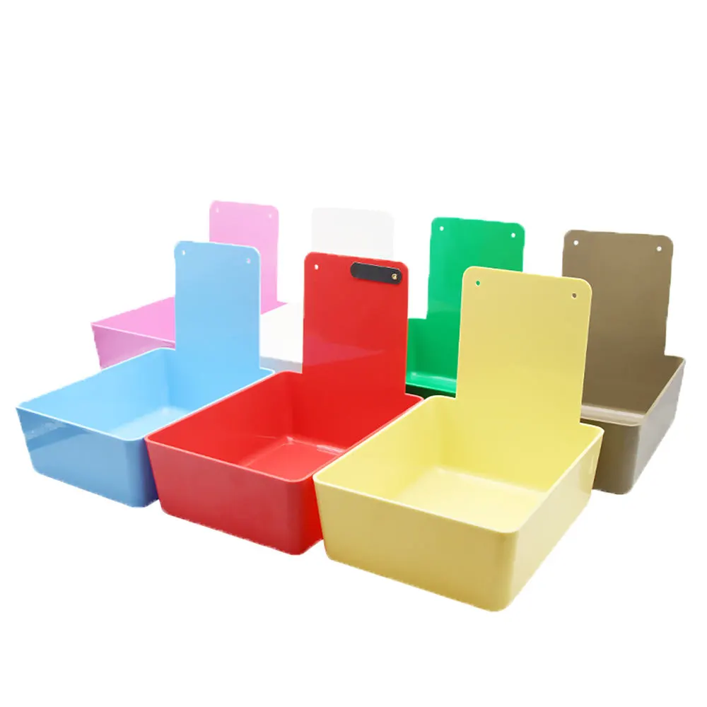 Colorful 8 Colors Dental Lab Tools Instrument Dental Plastic Work Sorting Boxes Pans with Clip Holder Placing Teeth Model