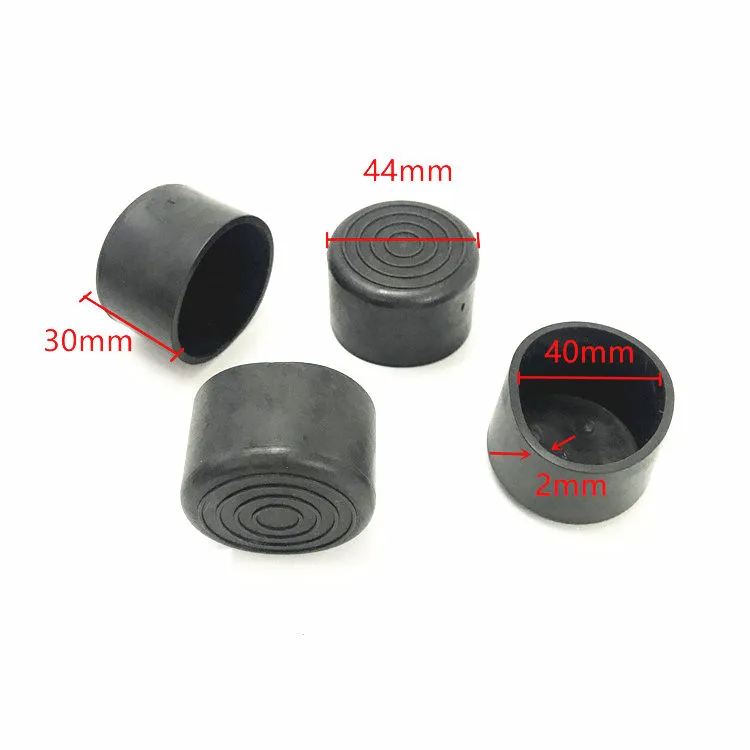 All Size Tube Sleeve Plastic Tube Plug Rubber End Caps for Tubing Furniture Adjustable Threaded Foot LONGZHONG PVC CAP Black
