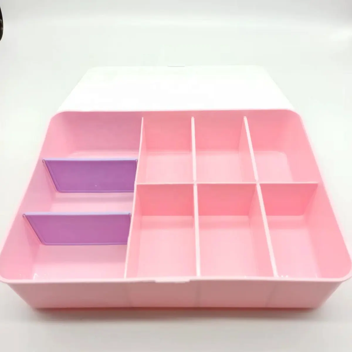 Plastic 9 Grids Underwear Storage Boxes Draw Organizers Divider