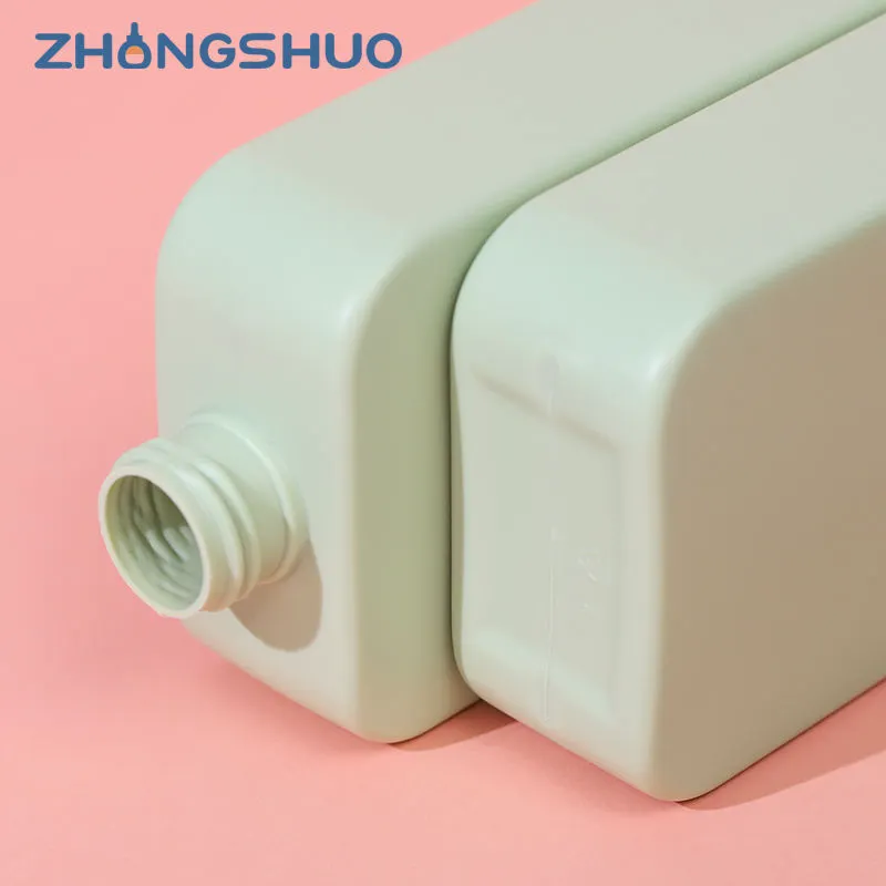 Custom Logo Shampoo Bottle 350ml Green High-Quality Plastic Shampoo Packaging