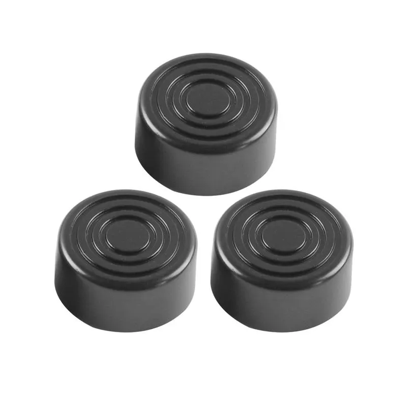 3pcs Footswitch Topper Protector ABS Bumpers for Guitar Effect Pedal Black