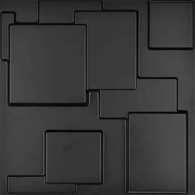 Waterproof & Fireproof 3D PVC Wall Panel Geometric Pattern 50*50 Plastic Decorative Panel for Home & Hotel Decor