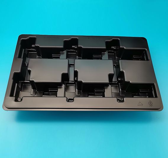 ESD PCB Tray Thicken PP Plastic Antistatic Storage Trays Black ESD Packing Blister for Best Electronics Products
