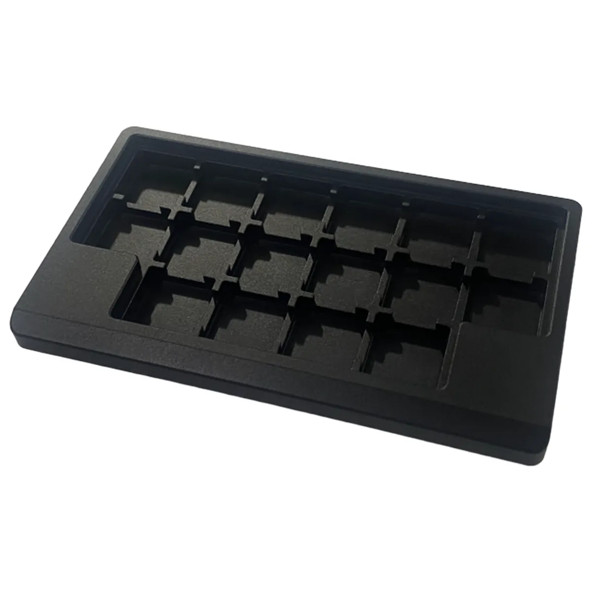 Premium Stainless Steel CNC Machined Aluminum Keycap Storage for Case Durable Black Anodized Finish Smooth Sandblasted Texture