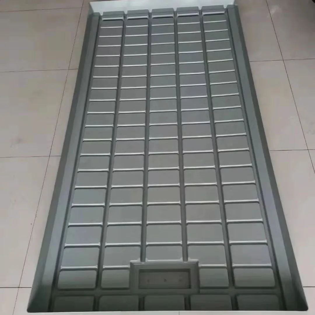 Large Double Layer Hydroponic Growing Trays Grey ABS Flood Tray Ebb Flow Hydroponic Drains for Greenhouse Flowers PE Material
