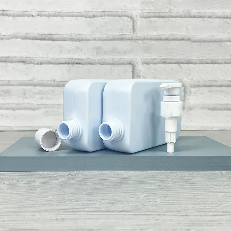 PE Square Cut Edge Flat Care 450ml Laundry Detergent Bottle Shampoo Shower Bottle Shower Gel Bottle