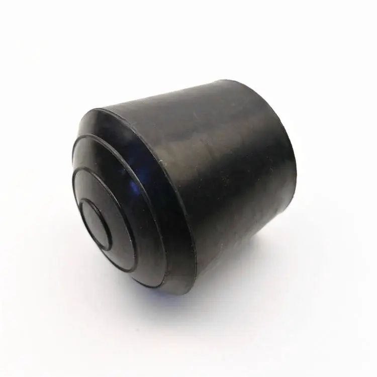 32mm Black Rubber Round Leg Tips Shelf End Caps Floor Protectors for Indoor Home Outdoor Patio Garden Office Rubber Feet