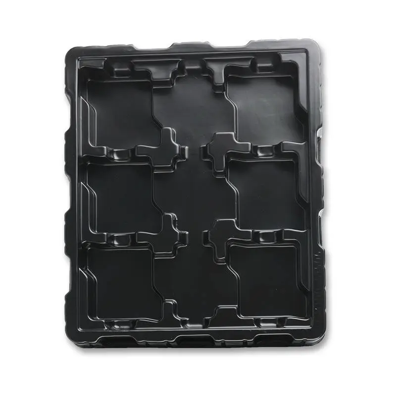 Customized Size Shape PS Blister Tray Black Blister Packaging Blister Tray for Cosmetic