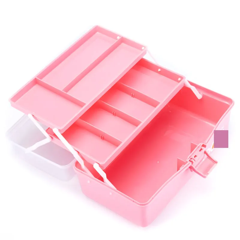 Multifunctional Double Layer Three Layer Storage Box Portable Medicine Storage Box Cosmetic Portable Toolbox Storage Box