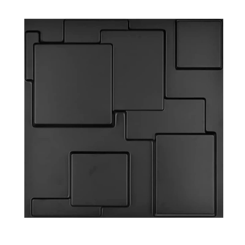 Modern Interior Art Decorative Transparent Geometric Pattern PVC 3D Wall Panel