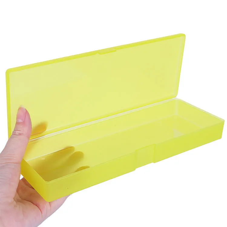 YUZMEI Plastic School Pen Box Pencil Container Pens and Pencils Stationery Kids Pencil Box Plastic Boxes for School Office