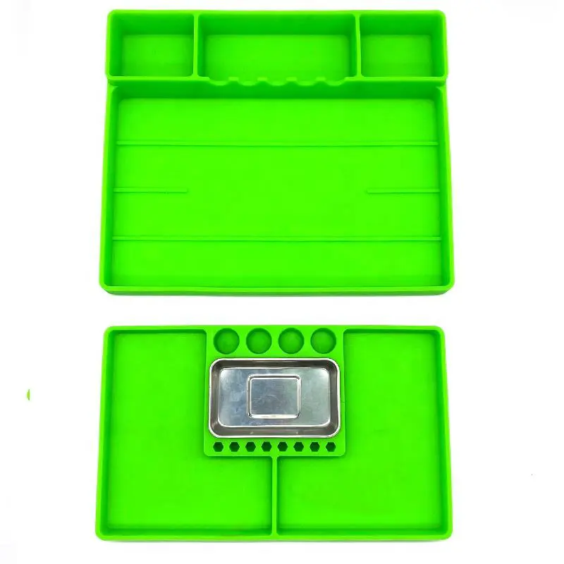 Premium Silicone Tool Tray, Automotive Non-Slip Flexible Silicone Tool Trays, Tool Organizer Mats With Magnetic Small Parts Tray