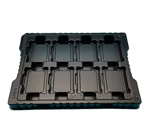 Custom  Plastic Anti-static 720*510*48mm Blister Black Esd Pcb Tray for Electronic Component