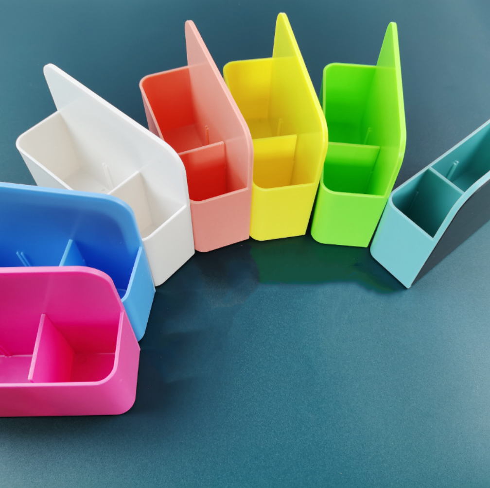 Hot Selling Cheap 2 Slot Whiteboards Fridge Magnetic Storage Box Pen Holder Chalk Box for Educational Supplies