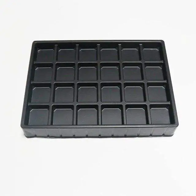 Custom Plastic Blister Tray Food Grade Vacuum Formed PS Blister Trays for Chocolate Box with Inner Tray