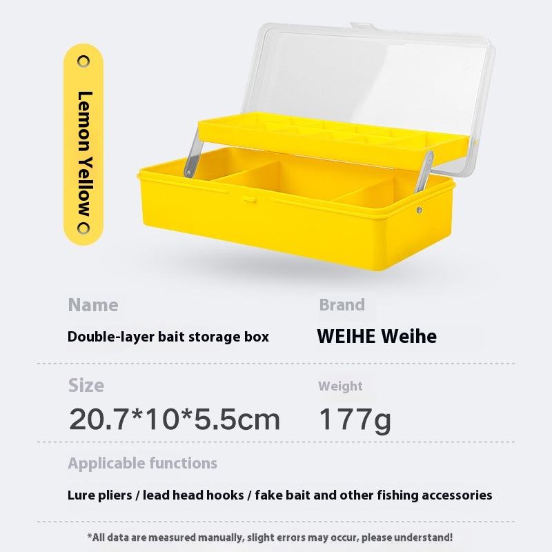 Weihe CM-0092 Double-Layer Storage Bait Box Plastic Fishing Gear Box with Pp Accessories Wholesale Spot Luya Cross-Border