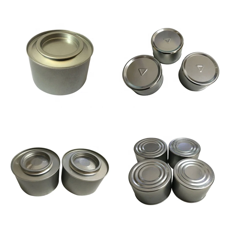 JT 16oz or 1 Pint Empty Metal Round Screw Neck End Tin Can With Dauber Ball Lid for PVC/CPVC Cement Packaging