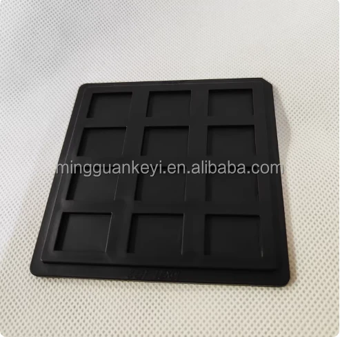 IC Chip Storage Box with Lid - 16x21x2.2cm 12-Grid Anti-Static Wafer Tray for Semiconductor Bare Die
