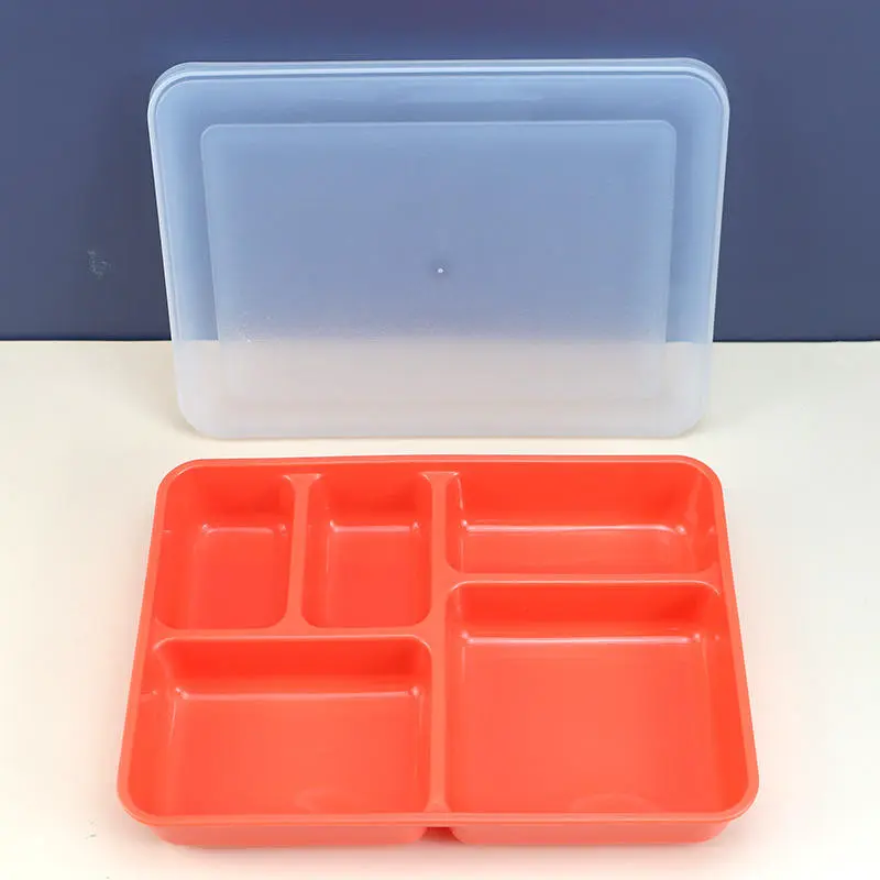 Portable Multi-Compartment Plastic PP Lunch Box Cute Divided Canteen for Students Office Workers Nutritious Lunch Container