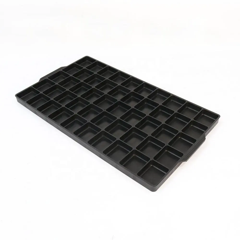 QXR Emebiol Q-TK50 465*261*20mm Black Plastic Bowl 50 Grids Big ESD Watch Tray