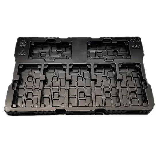 Customized ABS Shell Custom Vacuum Forming  Thick Blister Tray  Plastic ESD Vacuum Form Tray for Electronics