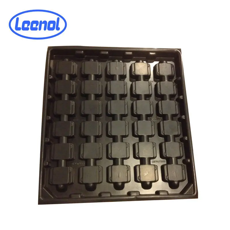 Leenol Custom Anti-static ESD Black Plastic Blister Packaging Tray for Electronic Components Parts PCB