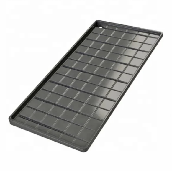 Hydroponic  Plastic Flat Tray Black Seedling Plant Trough Seed Grow Nursery Barley Poly Grow Starter Fodder Tray