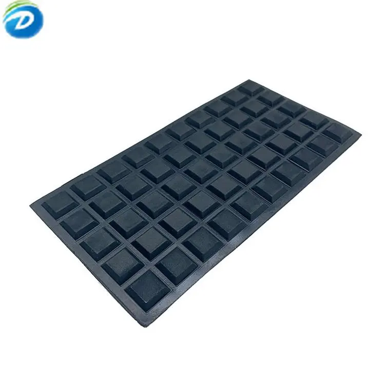 Deson Adhesive Backed 3m Black Bule Red clear 1inch 2inch 3inch square Self Adhesive Anti-slip Pad Trapezoidal Pad