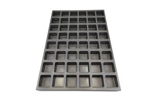 New Style 48 Cup Non Stick Alusteel Square Brownie Pan Cake Mold Baking Tray