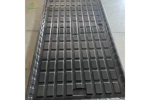Rolling 5x10 Plastic Flood Ebb and Flow Grow Tables Trays Bench 4x8 Black for Agricultural Hydroponics System with Led Poles