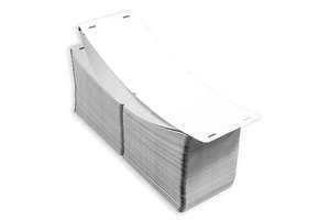 Recyclable Matte Poly Tag Stock 4" X 6"  Inkjet Printer Label Fanfold Trade Show Badges Compatible-Slate Event Badge Tag