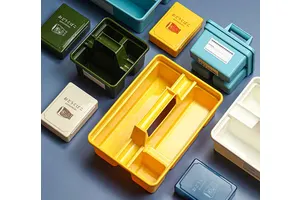 Japanese Tool  Box Shower  Tote Divided Basket Bin With Handle Camping Home Car Multifunctional  Folding Bin Boxes Outdoor  Box