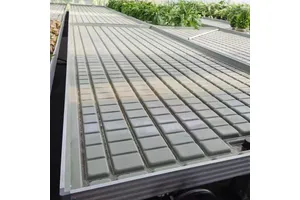 4x8Rolling Table Standard Size Agricultural Mobile Seedbed Hydroponic Flood Bench With Drain for Greenhouse and Warehouse