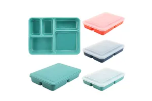 TATA Biodegradable Wheat Straw Fiber Food Containers School Children Bento Lunch Box for Kids