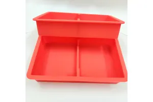 BPA-Free Silicone Mold Tray With Two Cavities Non-Stick And Flexible Ideal For Resin Epoxy Mold And Cake Making