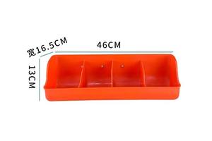 Plastic Fence Feeder Piglet Feeding Bowl Livestock Long Five Hole Plastic Piglet Feeder