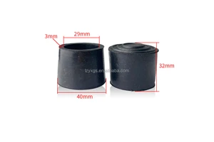 29mm Thick Square Black LONGZHONG PVC CAP Coat Mechanical Equipment Rubber Foot Mat Anti-slip Wear Support Foot Cover